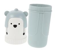 Estuche de Viaje para Cepillos de Dientes y Pasta, Pp Azul | Vaso de Enjuague Bucal para Viajes y Negocios, Formato Portátil, Superficie Fácil de Limpiar