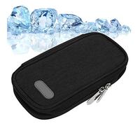 Estuche de Viaje para Enfriador de Insulina, Estuche de Viaje Portátil para Insulina, Organizador de Almacenamiento en Frío para Mujeres, Hombres, Niños, Bolsa de Almacenamiento en Frío de(Negro)