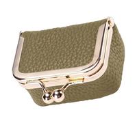 Estuche de viaje para joyas, caja de cuero con beso, monedero portátil para collares, aretes, almacenamiento portátil, monedas, anillos de cuero, organizador de cambio, Khaki, Mass Beauty