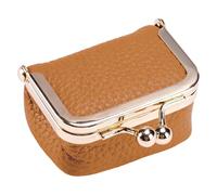 Estuche de viaje para joyas, caja de cuero con beso, monedero portátil para collares, aretes, almacenamiento portátil, monedas, anillos de cuero, organizador de cambio, caramelo, Mass Beauty