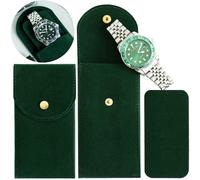 Estuche de viaje para relojes de 4 piezas para hombres y mujeres, bolsa de terciopelo portátil para