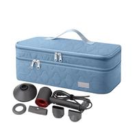 Estuche De Viaje Para Secador De Pelo: De Almacenamiento Acolchada De Dos Capas, Soporte Para Aparatos De Peinado Térmico Seguro, De Organización De Herramientas De Belleza | Transporte Co