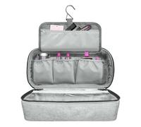 Estuche De Viaje para Secador De Pelo | Organizador Plancha Pelo - con Gancho de Acero Inoxidable Gran Capacidad para Utensilios Viaje | para Mujeres, Madres, Viajes Negocios, Hogar, Hotel, Dormi
