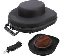 Estuche De Viaje para Sombrero, Estuche PortáTil para Sombrero, Estuches para Sombreros Fedora con Carcasa Exterior RíGida, Caja De Almacenamiento para Sombreros De Vaquero para Viajes(A)