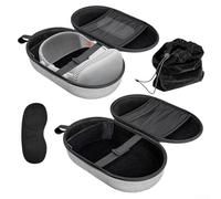 Estuche de viaje portátil para auriculares Meta Quest-3S VR, bolsa de almacenamiento rígida de EVA para controladores y accesorios de realidad virtual, cierre de cremallera seguro, gris