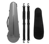 estuche de violín Estuche Para Violín 4/4 Estuche Colorido Para Violín De Fibra De Carbono Con Higrómetro Correa Doble Ajustable Para El Hombro(Black stripe)