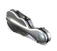 estuche de violín Estuche Para Violín Tamaño 4/4 Multicolores Disponibles Forma De Calabaza Ligero Impermeable Híbrido Fibra De Carbono Doble Hombro(Silver Gray)