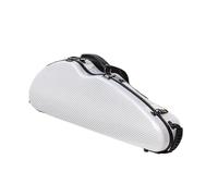 estuche de violín Estuche Para Violín Tamaño 4/4 Rayas Blancas Fibra De Carbono Híbrida Triangular Ensanchada Con Bloqueo De Código Bolsa De Música