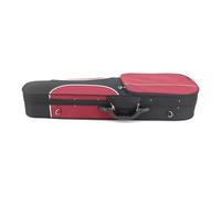 estuche de violín Profesional Correas De Caja Triangular Oxford Con Costuras Rojas Y Negras Para Estuche De Violín 4/4 3/4 1/2 1/4 1/8 1/16(4/4)