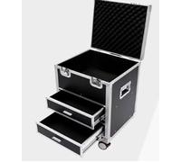 Estuche De Vuelo Aluminio Con Cajón Y Forro Espuma, Camino Almacenamiento Equipos A Prueba Golpes Ruedas, Transporte Duro Instrumentos Audio For DJ(B)