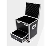 Estuche De Vuelo Aluminio Con Cajón Y Forro Espuma, Camino Almacenamiento Equipos A Prueba Golpes Ruedas, Transporte Duro Instrumentos Audio For DJ(A)