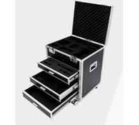 Estuche De Vuelo Aluminio Con Cajón Y Forro Espuma, Camino Almacenamiento Equipos A Prueba Golpes Ruedas, Transporte Duro Instrumentos Audio For DJ(C)