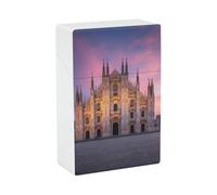 Estuche delgado para cigarrillos de plástico con forma de bolsillo, ideal para hombres y mujeres, fabricado en la Catedral de Milán, Italia.