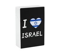 Estuche delgado para cigarrillos I Love Israel, de plástico, para bolsillo, accesorios para fumadores, para hombres y mujeres.
