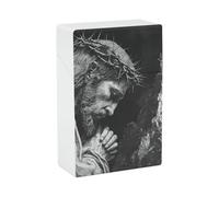 Estuche delgado para cigarrillos JesusFaith, de plástico, para bolsillo, accesorios para fumadores, para hombres y mujeres.
