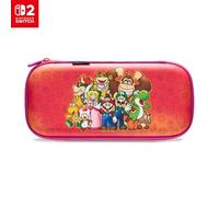 Estuche delgado PowerA para Nintendo Switch 2 - Mario y sus amigos, con licencia oficial, protector, espacio para 10 tarjetas de juego, protector de pantalla, soporte integrado
