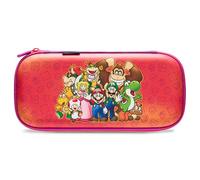 Estuche delgado PowerA para Nintendo Switch 2 - Mario y sus amigos, con licencia oficial, protector, espacio para 10 tarjetas de juego, protector de pantalla, soporte integrado