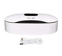 Estuche desinfectante de luz ultravioleta USB, limpiador de joyas Caja ultravioleta LED para herramienta de arte de uñas Desinfectante de teléfono Desinfectante cosmético Manicura y pedicura(Blanco)
