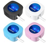 Estuche desinfectante portátil UV para cepillos de Dientes, Organizador de Soporte desinfectante para cepillos de Dientes con Etiqueta Perforada Gratis para Viajes y Uso Familiar (4 Paquetes)