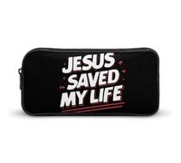 Estuche divertido con texto en inglés «God Saved My Life»