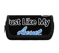 Estuche divertido para lápices con texto en inglés "I Drink Until I Pass Out Just Like My Aunt", organizador de maquillaje de viaje, bolsa de almacenamiento para hombres y mujeres, Estilo:, Talla