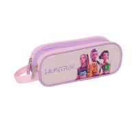 K-Pop Demon Hunters - Iconic - Portatodo Doble Niño, Estuche Infantil, Ideal para Niños en Edad Escolar, Cómodo y Versátil, Resistencia, 21x6x8 cm