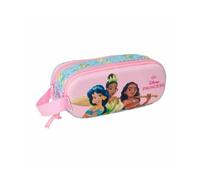 Estuche Doble SAFTA Princesas Disney 3D (21 x 6 x 8 cm)