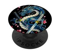 Estuche Dragon Katana para fanáticos del Arte de la PopSockets PopGrip Adhesivo