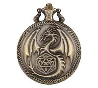 Estuche Dragón Reloj Bolsillo Estuche Nostálgico Práctico Vintage Mecánico | Con Cadena De Cintura Accesorio Coleccionable Juegos De Rol De Mesa Para Hombre Y