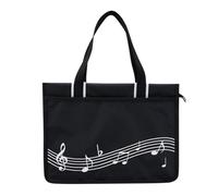 Estuche elegante for guardar partituras de piano y violín, con patrón de teclas, impermeable, de nailon, for amantes de la música y mujeres.(B)
