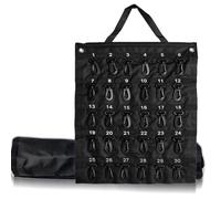 Estuche enrollable portátil para llaves, organizador de llaves con 30/40/50 posiciones de llaves para ventas de automóviles, gestión de hoteles inmobiliarios, Black, 30 Hooks (Positions), moderno