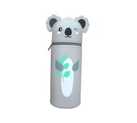 Estuche escolar 2 en 1 de silicona, Kawaii Lápices Koala Kit portabolígrafos de mesa, estuche de lápices telescópicos, duradero y fácil de limpiar para suministros escolares de gran capacidad