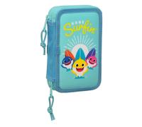 Estuche Escolar BABY SHARK Surfing, Doble 28 Piezas