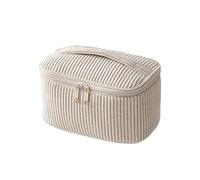 Estuche Escolar Beige - de Papelería de Material de Pana, Amplio Portaherramientas de Escritura, Estilo Artístico | Organizador práctico para Estudiantes, Adolescentes, Uso en el Aula.