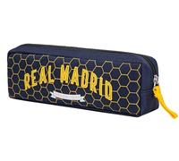 Estuche escolar, colección oficial REAL MADRID, inscripción en francés, vuelta al cole 100% de fútbol