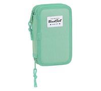 Estuche Escolar con 28 Útiles Incluidos de Blackfit8 Turquesa, 125x40x195mm