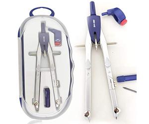 Estuche escolar con Bigotera de ajuste rápido SERIVAN metálica automática SIN alargadera Ref.2002 + Adaptador Universal + Tubo mina