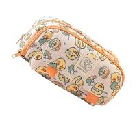 Estuche escolar de gran capacidad para bolígrafos, bonita caja de animales para marcadores, suministros de arte, almacenamiento de bonita bolsa de capibara, Pato amarillo