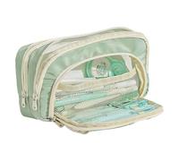 Estuche escolar de gran capacidad para bolígrafos, soportes estéticos para marcadores, suministros de arte, almacenamiento para estudiantes, bolsa de lápices multicapa con gran capacidad, estuche de