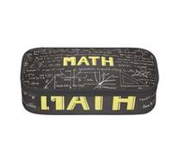 Estuche escolar de matemáticas de gran capacidad, bolsa de almacenamiento con cremallera, para niños, niñas, estudiantes, escuela, Black, Talla única, Maleta