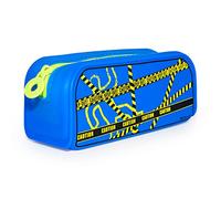 Estuche Escolar de Silicona con Tacto Suave. Ideal para Viaje, Material Escolar, Neceser y Accesorios (Caution)