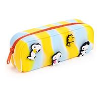 Estuche escolar de silicona Peanuts Snoopy, con Woodstock (19 x 7 cm)