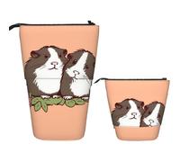 Estuche Escolar Dos Conejillos De Indias Pasando El Rato Papelería De Oficina Telescópico Estuche Lapices Organizador Maquillaje Estuche Escolar Vertical Para Estudiantes Niños Niñas