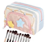 Estuche Escolar - Estuche de papelería de Puntos, diseño de Estrella con Cremallera, Organizador de artículos de papelería, imprescindible para niños, Estudiantes, niñas, Arte, Manualidades