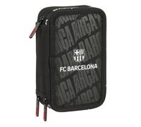 Estuche Escolar F.C. BARCELONA Black 2026, Triple 37 Piezas