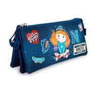 Estuche escolar Karactermania Forever Ninette Skater Azul triple portatodo