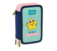 Mr. WONDERFUL ESTRELLA - Estuche Escolar con 37 Útiles Incluidos, Ideal para Niños de 5 a 14 Años, Cómodo y Versátil, Calidad y Resistencia, 12.5x5.5x19.5 cm