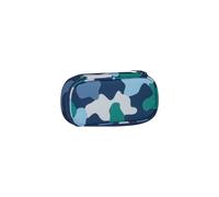 Estuche escolar ovalado Beckmann Sport Junior Universal azul con estampado