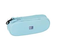 Estuche Escolar Oxford B-Hook Azul Cielo - con Gancho, Borrador de fijación para Cuaderno, Compacto, poliéster (21 x 4,8 x 8 cm)