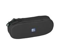 Estuche Escolar Oxford B-Hook Negro - con Gancho, Borrador de fijación para Cuaderno, Compacto, poliéster (21 x 4,8 x 8 cm)